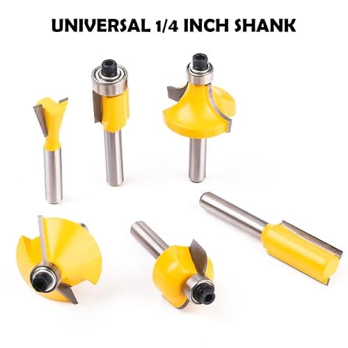 UTRUSTTO Router Bits 25 Pieces, 1/4 Inch Shank Tungsten Carbide Router Bit Set, for Professional and Beginners Carpenter thumbnail 5