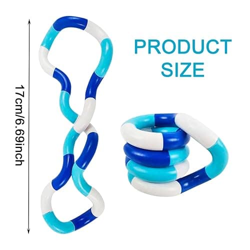 GWAWG 5 PCS Tangle Fidget Toy Twisty Fidget Toy Stress Relief Stim Silent for Kids and Adults thumbnail 3