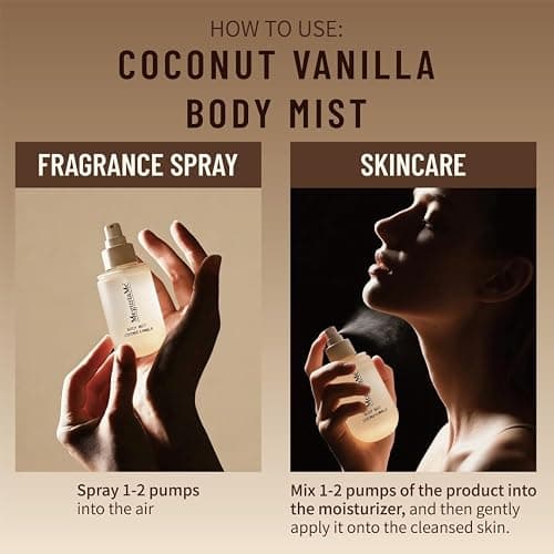 MegustaMe Coconut Vanilla Body Spray | Paraben-Free & Phthalate-Free | Long-Lasting Fresh Fragrance | coconut body spray | vanilla coconut perfumes for women, 3.38 fl oz (100ml) thumbnail 7