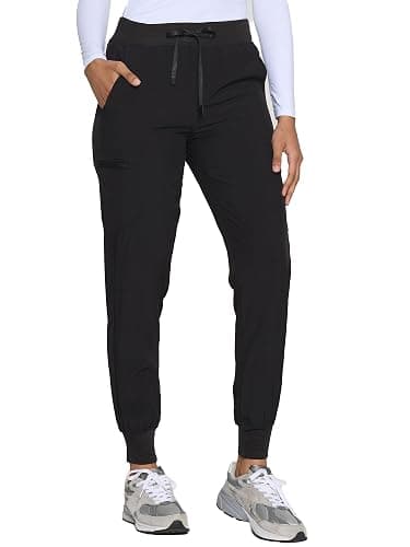 COZYFIT Womens Scrub Pants - Soft Stretch Yoga Style with 5 Pockets, Slim Fit Jogger Scrubs Pants for Women Tall thumbnail 4