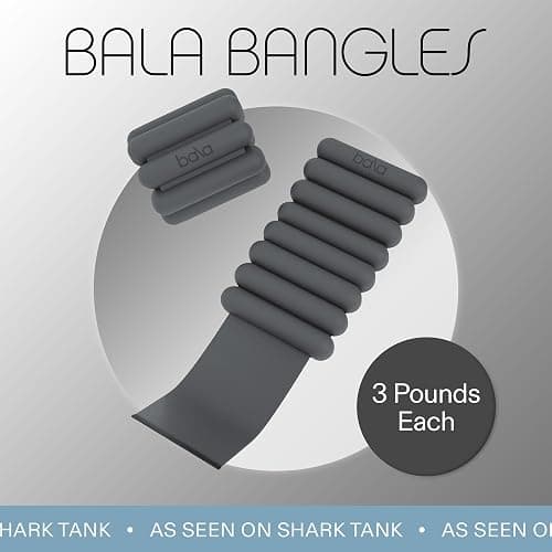 Bala Bangles Wrist & Ankle Weights for Women & Men - Adjustable Silicone Weighted Bracelet Set for Gym, Yoga, Pilates, Cardio & Strength Training - Wearable Arm & Leg Workout Weights thumbnail 2