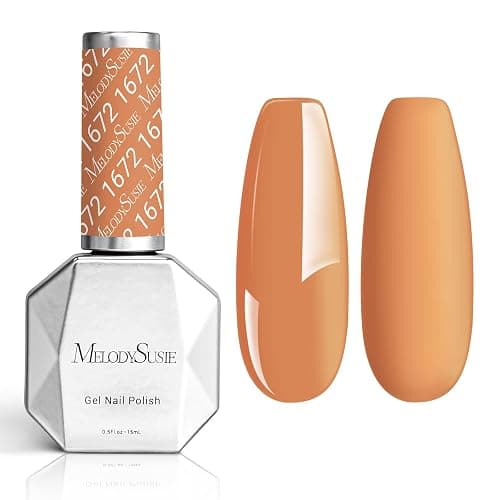 MelodySusie Thick Caramel Nude Gel Nail Polish,0.5fl oz Soak Off UV LED Pumpkin Orange Gel Polish Halloween Christmas Gift for Women Nail Art Manicure Salon DIY Nail Design Decoration at Home-1672 - Image 1