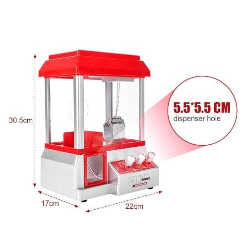 Trintion Mini Claw Candy/Sweet Grabber Machine for Kids Party Arcade Machine for Chocolate Small Toys Treats Claw Machine Game Prize Sweet Dispenser Grab Machine Coins Included (30.5cm x 22cm x 17cm) thumbnail 3