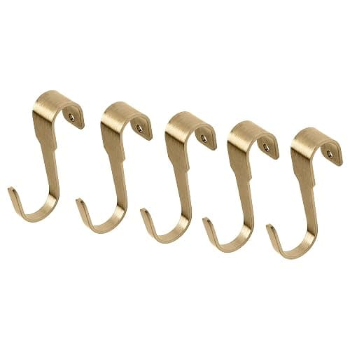 Ikea Rail, Polished / Brass-Colour 60 cm (23 ½ "), & 5 Pcs Hooks 7 cm (2 ¾ ") thumbnail 4