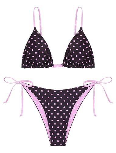 ZAFUL Women's Triangle Bikini Floral String Bikini Set Two Piece Swimsuit Bathing Suits - Image 1