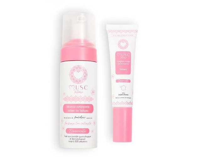 MUSC INTIME La Marque Officielle - Les Intimes - Mousse Intime & Parfum Intime - Sakura - L'Innocente - Parfume & Nettoie En Douceur - Testé Sous Contrôle Gynécologique - 150ml & 30ml - Image 1