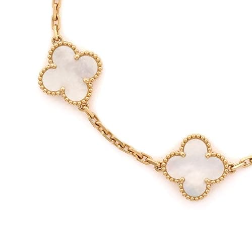 Van Cleef & Arpels, Pre-Loved Vintage Alhambra 5 Motifs Bracelet, Yellow Gold thumbnail 3
