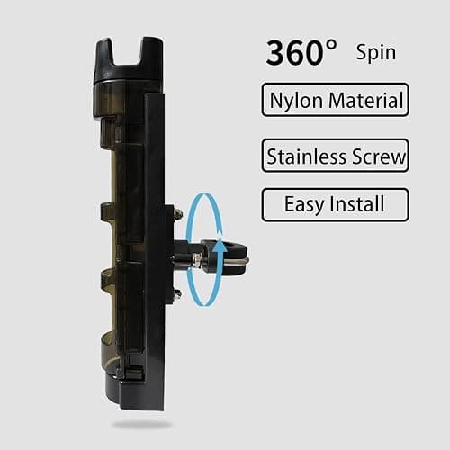 Tcakelox Spinning Rod Holder for Bicycle and Motorcycle Rod Rack for Bicycle Fishing Securely Attached to The Bike thumbnail 2