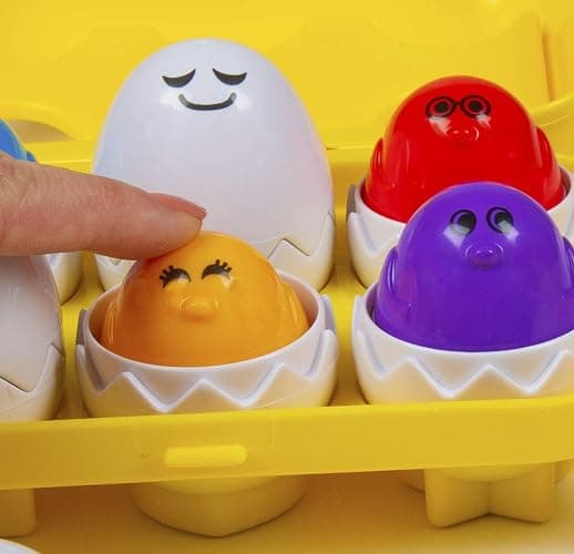 Kidoozie - Peek 'N Peep Eggs - Baby Match Up Toy with Lights and Music | Crack open the surprises - match, peek and press for lights and music that reward curious little explorers, Ages 6+ Months thumbnail 5