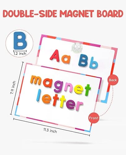 Gamenote Classroom Magnetic Alphabet Letters Kit 238 Pcs with Double - Side Magnet Board - Foam Alphabet Letters for Preschool Kids Toddler Spelling and Learning Colorful ABC Education Fridge Magnets thumbnail 3