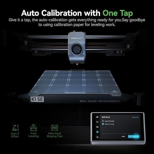 Creality 3D Printer K1 SE, 600mm/s High-Speed Fully Assembled K1 Upgrade 3D Printer for Kids and Beginners, Flagship-Level Direct Extruder Auto Leveling Tri-Metal Nozzle Print Size 250x220x220mm thumbnail 7