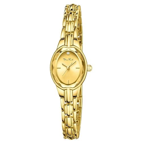 Diaofendi Gold Watches for Women Easy Read Ladies Quartz Wrist Watches with Small Vintage Bracelet - Image 1