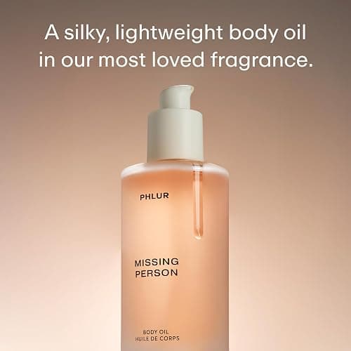 PHLUR Missing Person Body Oil For Women & Men - Lightweight & Nourishing - With Ceramide-Rich Oils & Skin-Mimicking Lipids - Bergamont, Musk, Orange & Sandalwood Floral Scented Body Oil (4 Fl Oz) thumbnail 2