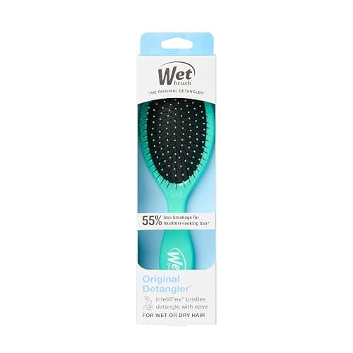 Wet Brush Original Detangler Hairbrush Aqua | Ultra-Soft IntelliFlex Bristles Glide Through Knots on Wet or Dry Use | Up to 55% Less Breakage | Gentle Scalp Care for All Hair Types thumbnail 12