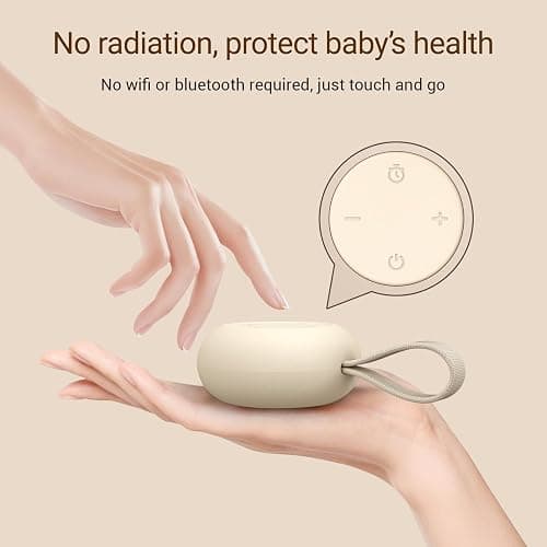 Portable Baby Sound Machine [White Noise for Babies Kids Adults][Timer Function][12 Soothing Sounds][Sleep Boombox] 15 Hours Battery Life, Travel,Registry,Gifts,Shower,Clips on Baby Stroller thumbnail 6