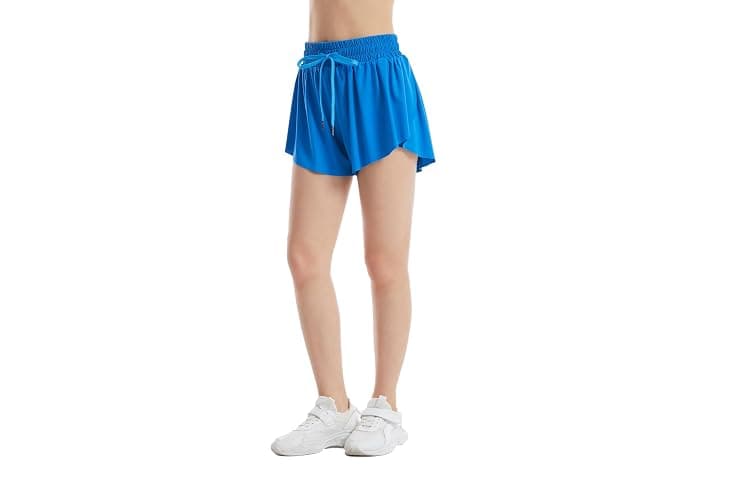 Celfaeree 3-4 Packs Girls Flowy Butterfly Shorts Athletic 2 in 1 Running Active Skirt Shorts, Workout Short for Kids Teens thumbnail 3