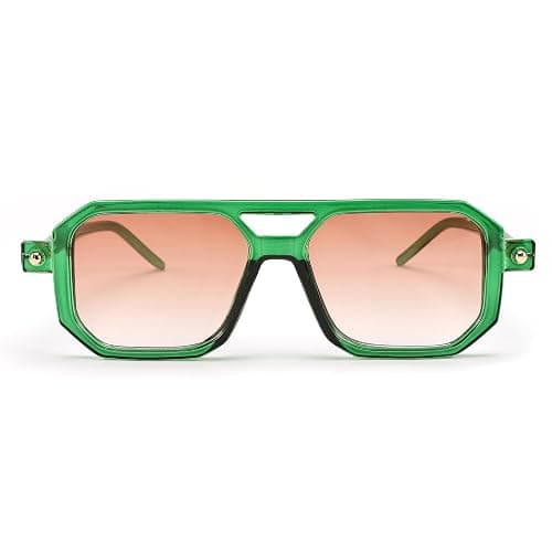 FEISEDY Vintage Square 70s Flat Aviator Sunglasses Women Men Classic Retro Stylish Frame UV400 Sunglasses B2622 thumbnail 2