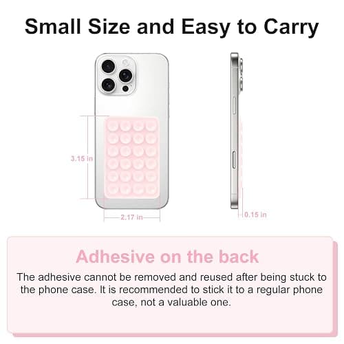 Giumel 8PCS Silicone Suction Phone Case Mount, Non Slip Suction Cup, Hands-Free Phone Accessories Holder for Selfies and Videos, Silicone Adhesive Stand Sticky for Cell Phone thumbnail 3