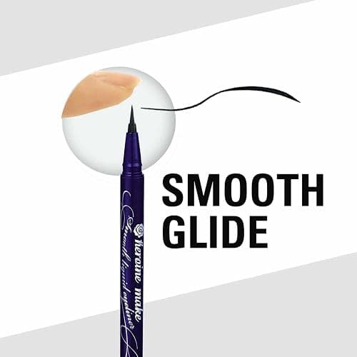Heorine Make by Kissme Waterproof Smooth Liquid Eyeliner, Japanese Eye Makeup for Smudge-free, Super Keep 01 Jet Black thumbnail 4