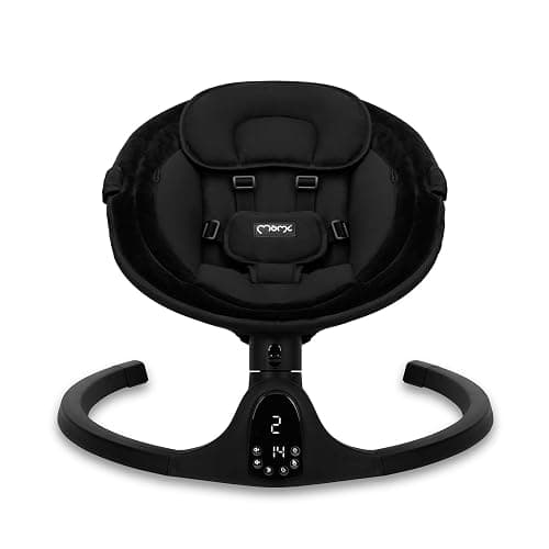 Balancelle MoMi KENANI ONYX jusqu'à 9 kg, écran LED, télécommande, Bluetooth pour smartphone, alimentation piles/secteur, harnais de sécurité 5 points, arche et jouets thumbnail 15