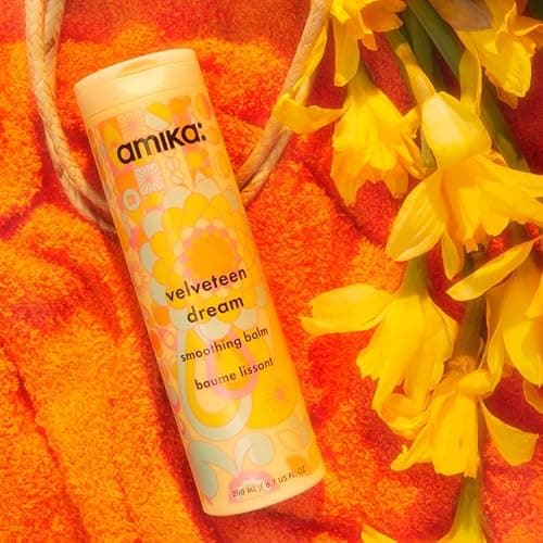 amika velveteen dream smoothing balm | tames frizzy hair, styling cream with heat protection & UV filters thumbnail 2