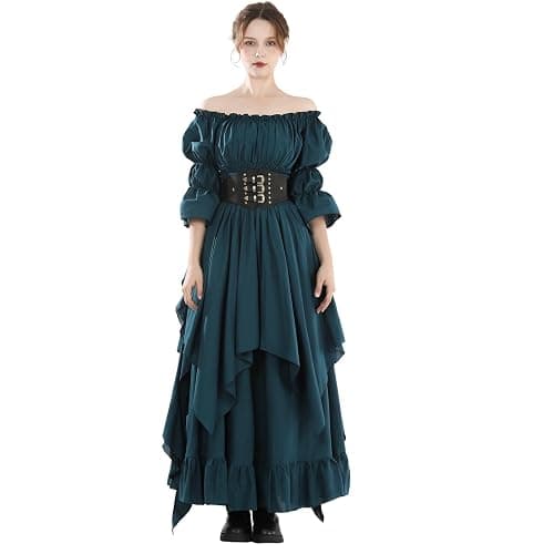 NSPSTT Victorian Dress Renaissance Costume Women Gothic Witch Dress Medieval Wedding Dress thumbnail 4