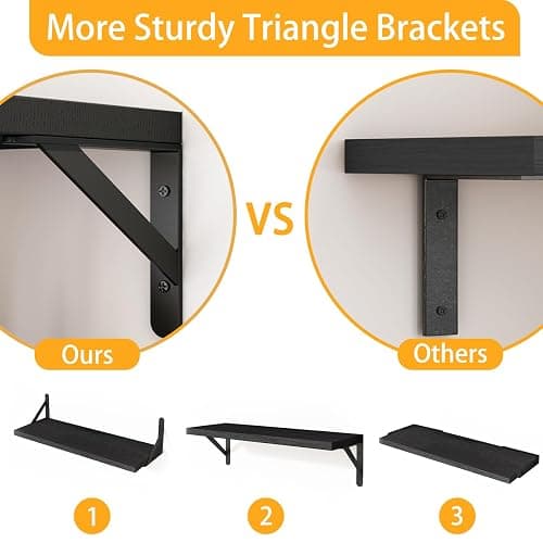 16.5 Inch Floating Shelves for Wall 6 Count thumbnail 4