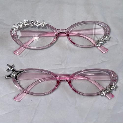 Xiulaiyi Gyaru Accessories Y2k Fake Glasses Cutecore Kawaii Stuff 2000s Vintage Harajuku Sunglasses Whimsy Twee thumbnail 3