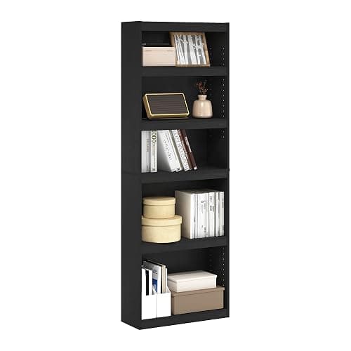 Furinno Jaya Enhanced Home 5-Tier Shelf Bookcase, Blackwood - Image 1