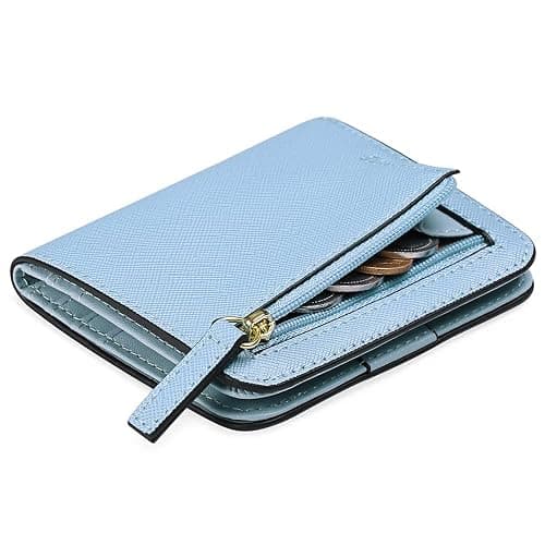 GAEKEAO Women's Wallet RFID Blocking Leather Compact Bi-fold Wallet for Woman Zipper Coin Pocket Small Ladies Purse with ID Window - Image 1