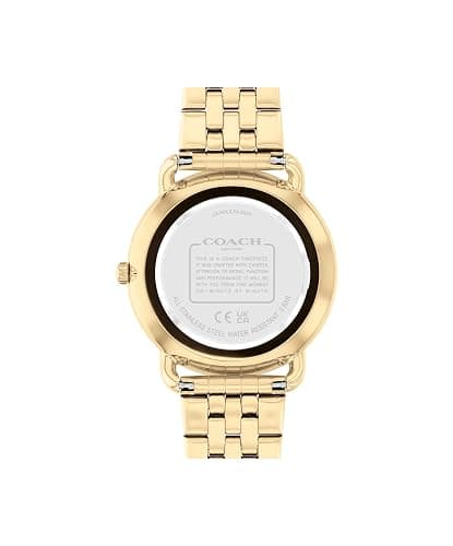 Coach Elliot Women's Watch | Sophisticated Elegance with Iconic Logo Detail | Premium Timepiece for Everyday Wear | Ideal Gift for Her | Water-Resistant | 36 mm - Gold Plated/Black thumbnail 3