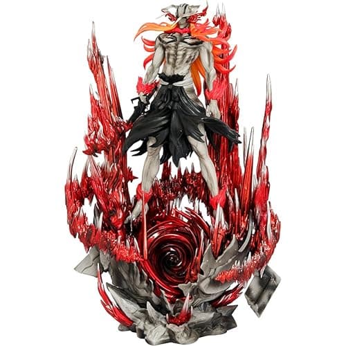 YLQANONG Hollow Ichigo Figures Ulquiorra Cifer Anime Figure Statues Horned Ichigo/Black Wing Ulquiorra Anime Action Figurine 12.6IN - Image 1