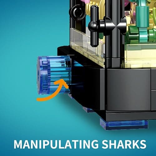 RiceBlock Fish Tank Aquarium Building Sets Holiday Toy, Ocean Theme Construction Toys, Educational STEM Creative Gift for Kids Ages 8-12 Boys and Girls, Ideal Gift for Christmas and New Year，889PCS thumbnail 6