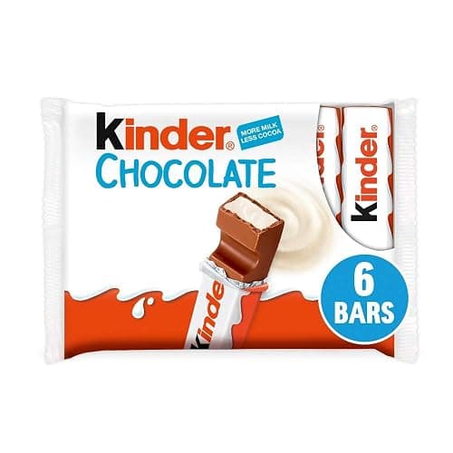 Kinder Chocolate Bulk Box - Fine Milk Chocolate Bars with Creamy Milky Filling - 20 Packs x 6 Bars (126g each) - Wholesale Case (120 Bars Total) thumbnail 4