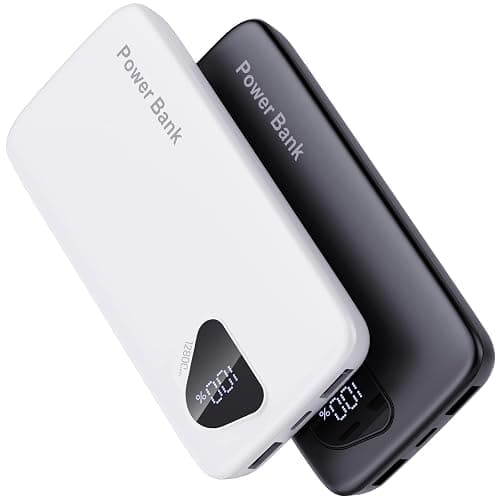 2026 2-Pack 12800mAh Portable Charger with Built in Cables, Travel Essential Battery Pack, 4 Outputs 2 Inputs Slim Power Bank with Cord Wires for iPhone 17/16/15/14, Samsung Galaxy S23/22, Pixel etc - Image 1