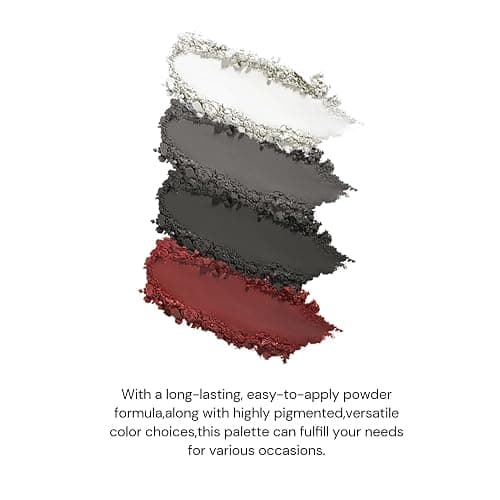 Flower Knows Swan Ballet Six-Color Makeup Palette,Black Red Eyeshadow with 4 Matte + 2 Shimmer Shades,Blendable Smooth Cute Eye Makeup,0.23 Oz(02 Black Swan) thumbnail 2