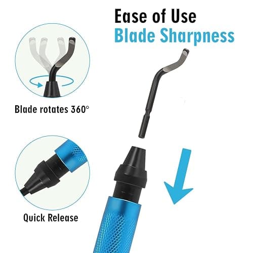 VASTOOLS Deburring Tool for 3D Printer,18pcs,10pc Multiuse Blades Removing Burr,6Pcs Needle File,Micro Wire Cutter for 3D Print, Plastic Models thumbnail 8