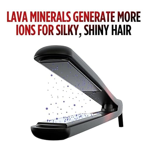 CHI Original Lava Ceramic Flat Iron, Hair Straightener For An Even & Smooth Finish, Lower Temperature, 11 Foot Cord For Convenience, 1" Iron thumbnail 5