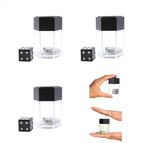 sumrica Magic Exploding Dice Set (3 Pack,Black) Changing Bursting Magic Dice,Close up Magic Tricks,Stage Performance&Prank Trick for Halloween Christmas Party, Funny Gag Toy&Collectible for Magicians - Image 1