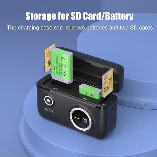 JYJZPB Upgraded Battery Fast Charger Case for Canon NB-13L Battery, with Two Pack NB-13L Batteries Fit for Canon PowerShot G7 X, G7 X Mark II, SX720 HS, SX730 HS, SX740 HS Cameras thumbnail 3