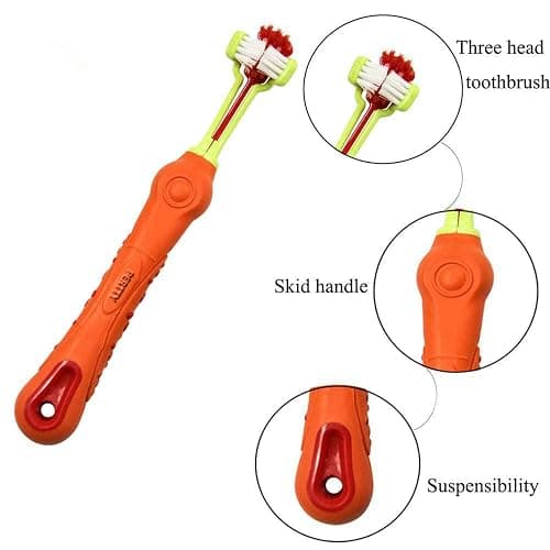 (4 pack) Orgrimmar 3-sided dog toothbrushes thumbnail 3