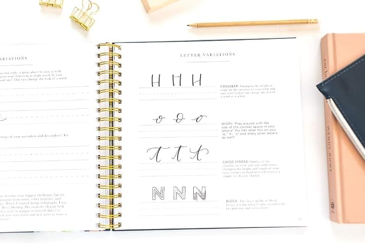 Pretty Simple Lettering: A Step-by-Step Hand Lettering and Modern Calligraphy Workbook for Beginners (Premium Spiral-Bound Hardcover) thumbnail 7