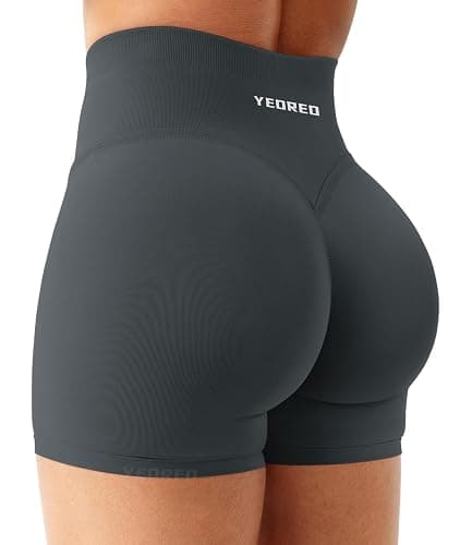 YEOREO Workout Shorts Womens Butt Lifting 4.5" Seamless Hidden Scrunch High Waist Gym Tummy Control Christiy Biker Shorts - Image 1
