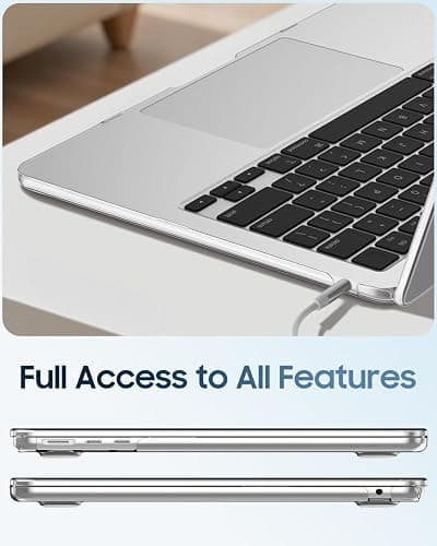 Fintie Hülle Kompatibel mit MacBook Air 15 Zoll M5 M4 M3 M2 (2026-2023) | A3448 A3241 A3114 A2941, Ultradünne Hartschale Schutzhülle Snap Case Cover, Transparent thumbnail 5