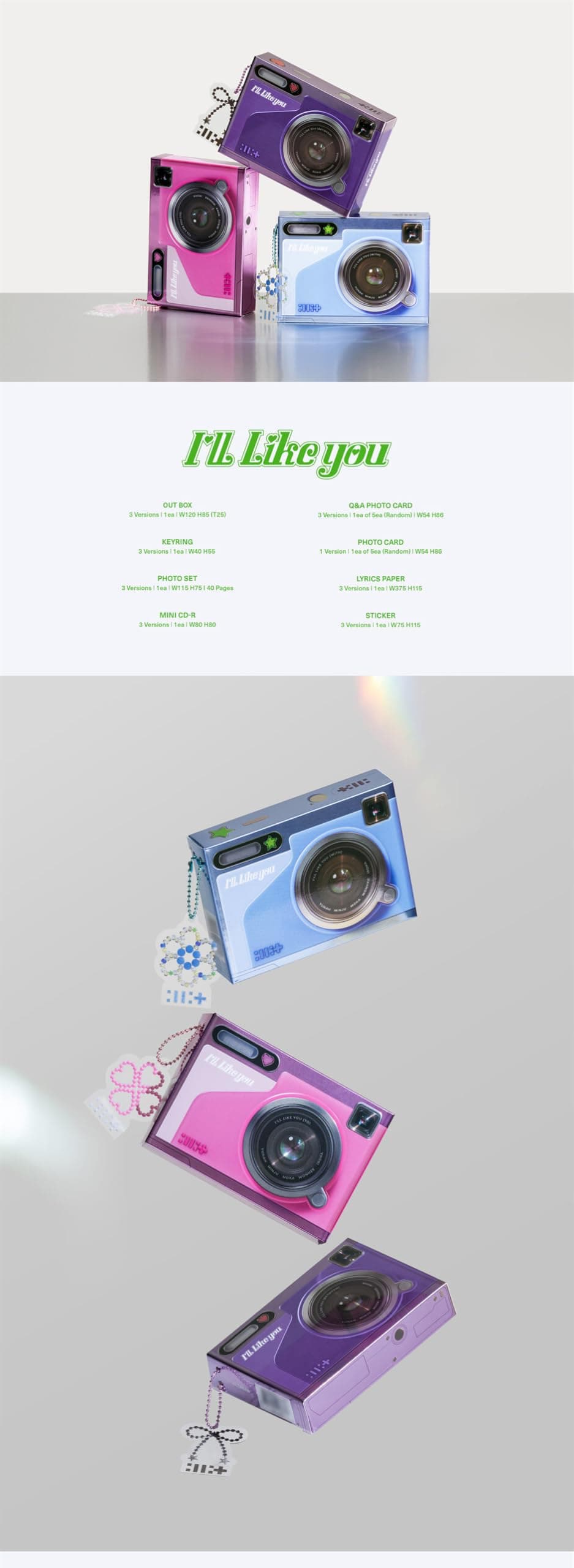 ILLIT I'LL LIKE YOU 2nd Mini Album with Tracking (GLLIT Set(TO+WITH+BETWEEN)) thumbnail 2