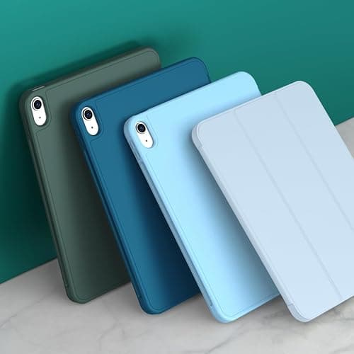 iMieet iPad (A16) Case 11th Gen/iPad 10th Generation Case [11-Inch 2025/10.9 Inch 2022] with Pencil Holder, Trifold Stand Smart Cover with Soft TPU Back,Auto Wake/Sleep(Sky Blue) thumbnail 6