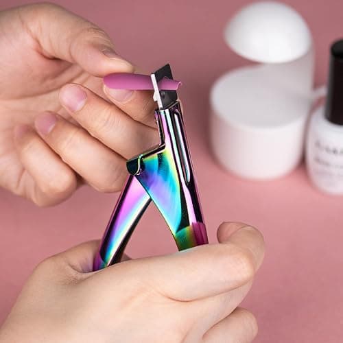 Chameleon Premium Adjustable Nail Clippers for Acrylic Nails, Stainless Steel Cutter Trimmer for Artificial Fake False Tips Manicure Sharp Blade Clip Tool for Salon Home Nail Art Beauty Design DIY thumbnail 7