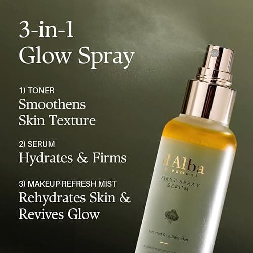 d'alba Piedmont Italian White Truffle First Spray Serum (3.38 fl oz) | Vegan Skin Care, Hydrating Face Moisturizer, Cakey Makeup Fix, Glow Serum for Radiant Skin, Non Comedogenic, Korean skincare thumbnail 5