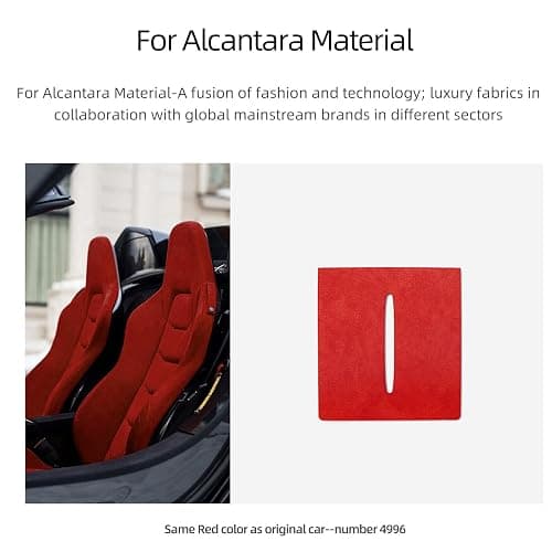 BETTERHUMZ Car Center Console Charging Holder Pad for Tesla Model 3 Highland 2024 Model Y Juniper 2025 2026 for Alcantara Carbon Fiber Interior Decor Trim Tuning Accessories (Suede Red) thumbnail 4