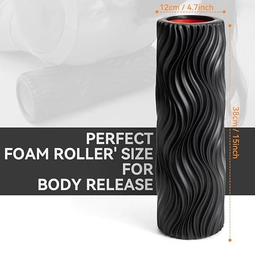 Foam Roller High-Density Exercise Roller, Deep Tissue Muscle Massage, Stretching, Relieves Muscles, Improves Mobility, Fitness Roller for Pilates, Yoga, Ideal for Athletes, Beginners & Recovery thumbnail 2